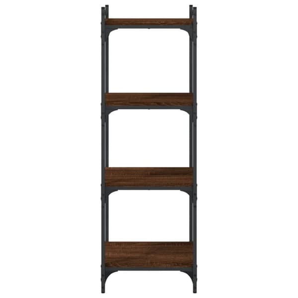 Kirjahylly 4 kerrosta ruskea tammi 40x30x120 cm tekninen puu