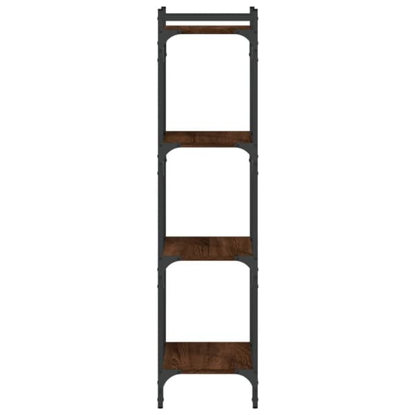 Kirjahylly 4 kerrosta ruskea tammi 40x30x120 cm tekninen puu