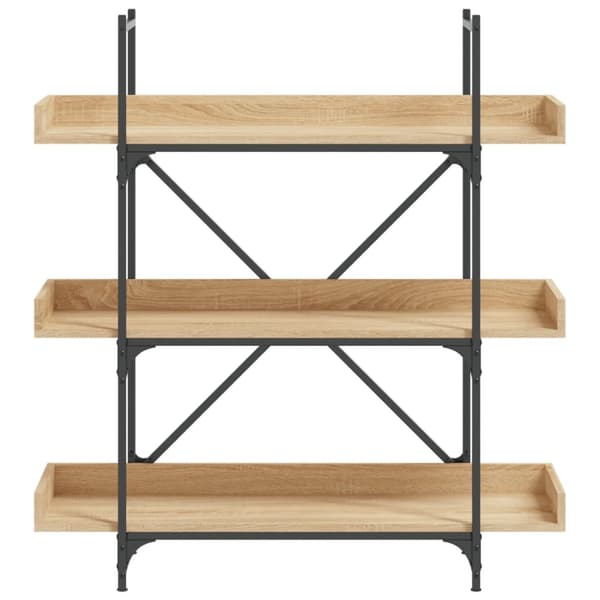 Kirjahylly 3 tasoa Sonoma-tammi 100x33x108,5 cm tekninen puu
