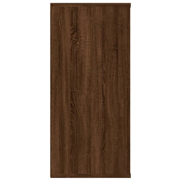 bogreol/skænk 66x30x98 cm konstrueret træ røget egetræ