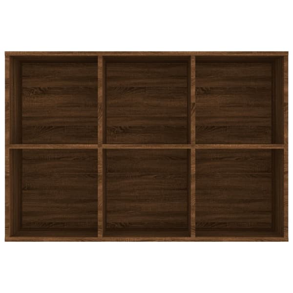 bogreol/skænk 66x30x98 cm konstrueret træ røget egetræ