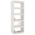 Miniatyrbillede 4 af 9: bogreol/rumdeler 60x35x167 cm massivt fyrretræ hvid