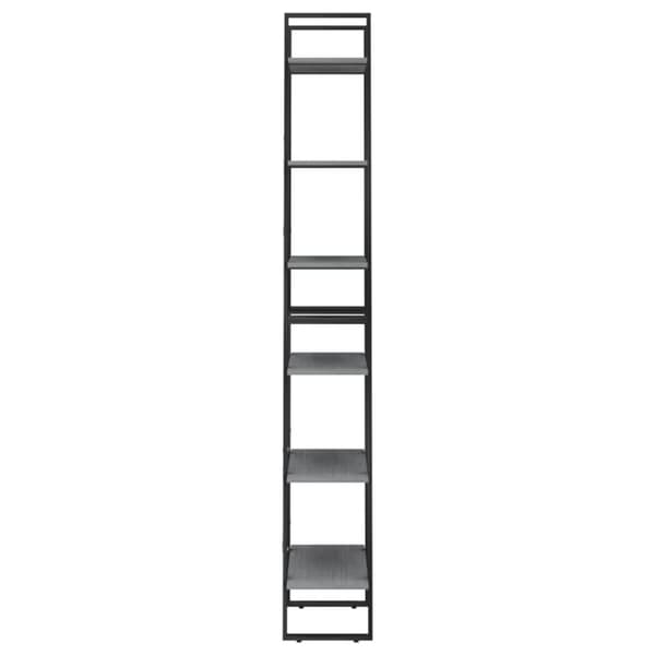 opbevaringsreol 60x30x210 cm massivt fyrretræ grå