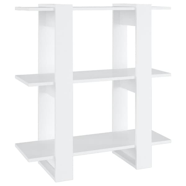 bogskab/rumdeler 80x30x87 cm hvid