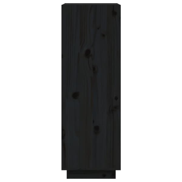 bogreol/rumdeler 60x35x103 cm massivt fyrretræ sort