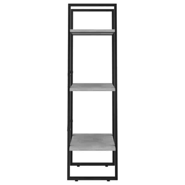 Förvaringshylla betonggrå 60x30x105 cm konstruerat trä
