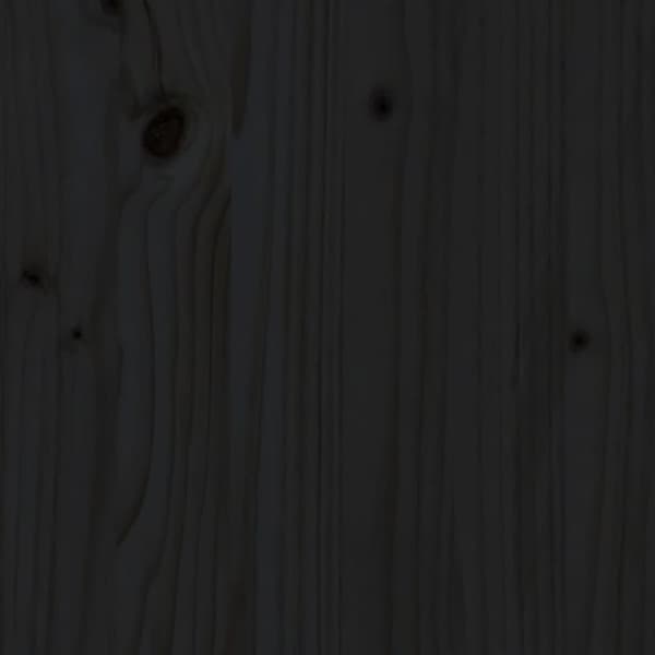 bogreol 60x35x71 cm massivt fyrretræ sort