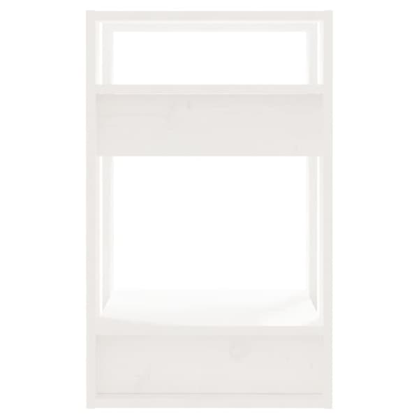 bogreol/rumdeler 41x35x57 cm massivt fyrretræ hvid
