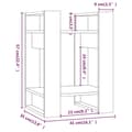 Miniatyrbillede 8 af 9: bogreol/rumdeler 41x35x57 cm massivt fyrretræ hvid