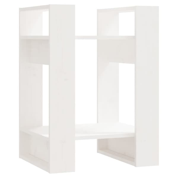 bogreol/rumdeler 41x35x57 cm massivt fyrretræ hvid