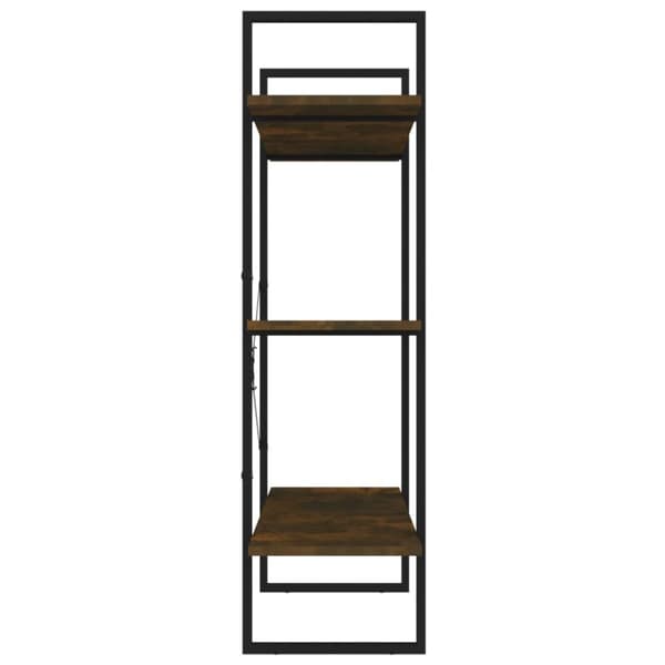 bogreol 100x30x105 cm konstrueret træ røget egetræ