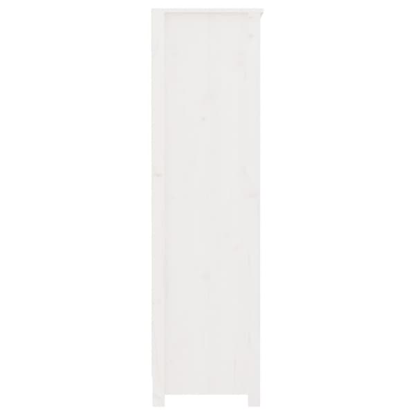 bogreol 80x35x126 cm massivt fyrretræ hvid