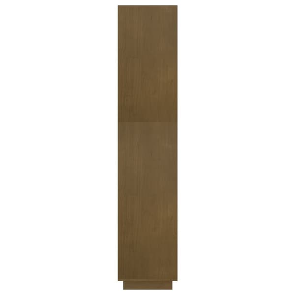 bogreol/rumdeler 60x35x167 cm massivt fyrretræ gyldenbrun