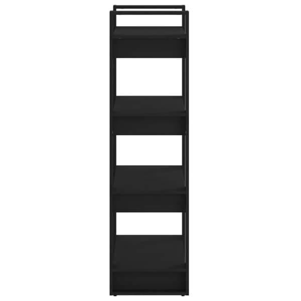 bogreol/rumdeler 60x35x125 cm massivt træ sort
