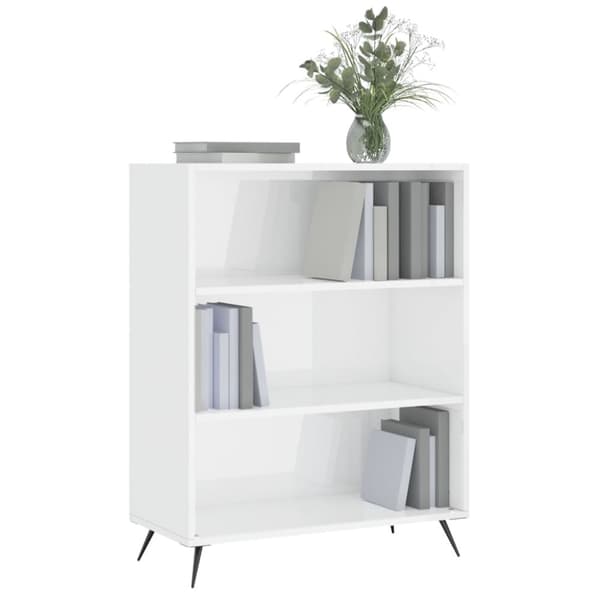 skab 69,5x32,5x90 cm konstrueret træ hvid højglans