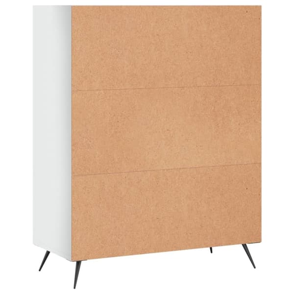 skab 69,5x32,5x90 cm konstrueret træ hvid højglans