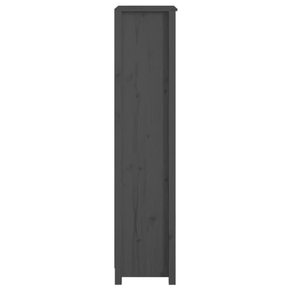 bogreol 50x35x154 cm massivt fyrretræ grå