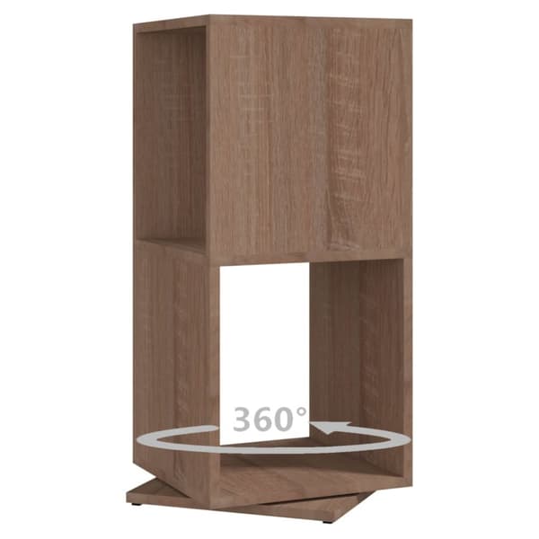 drejelig reol 34,5x34,5x75,5 cm spånplade sonoma-eg