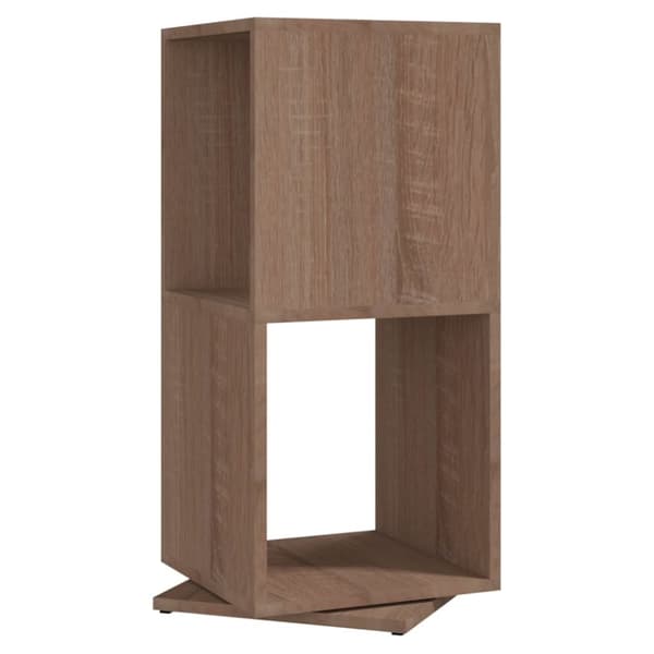 drejelig reol 34,5x34,5x75,5 cm spånplade sonoma-eg