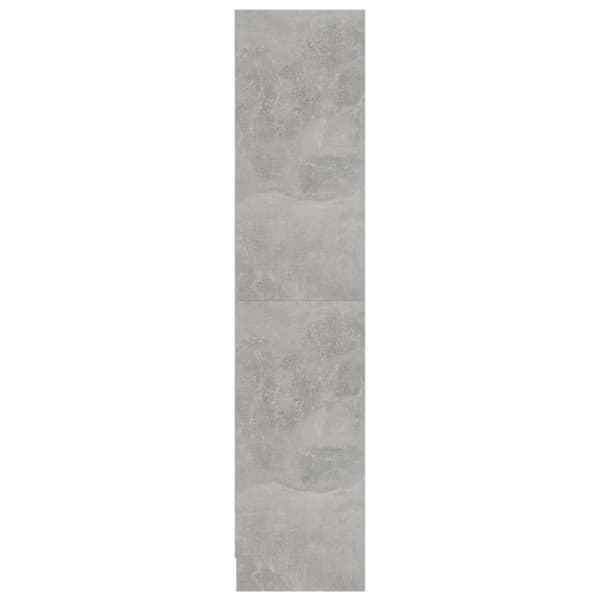 bogreol med 3 hylder 60x24x109 cm konstrueret træ betongrå