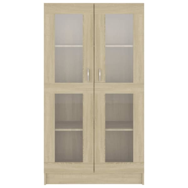 Vitrinskåp sonoma-ek 82,5x30,5x150 cm konstruerat trä