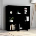Miniatyrbillede 4 af 9: bogreol 98x30x98 cm konstrueret træ sort