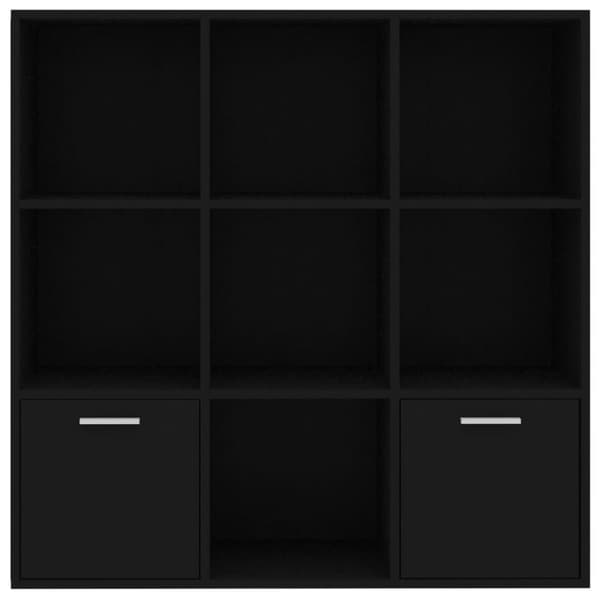 bogreol 98x30x98 cm konstrueret træ sort