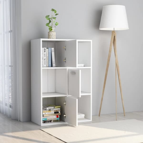 kontorreol 60x29,5x90 cm konstrueret træ hvid