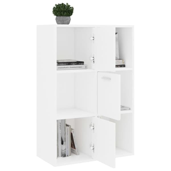 kontorreol 60x29,5x90 cm konstrueret træ hvid