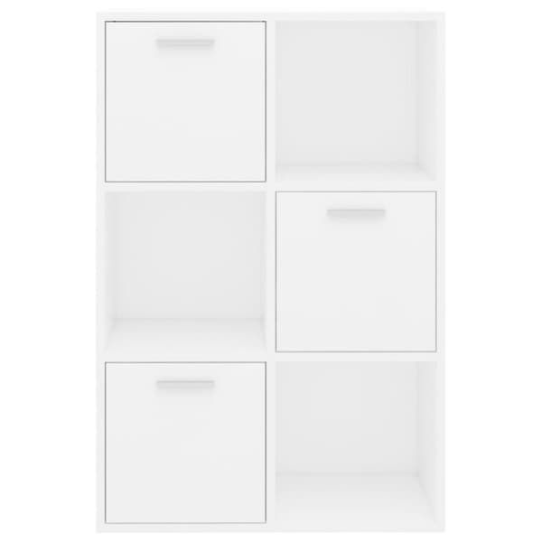 kontorreol 60x29,5x90 cm konstrueret træ hvid