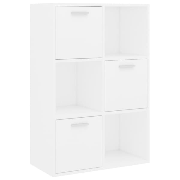 kontorreol 60x29,5x90 cm konstrueret træ hvid