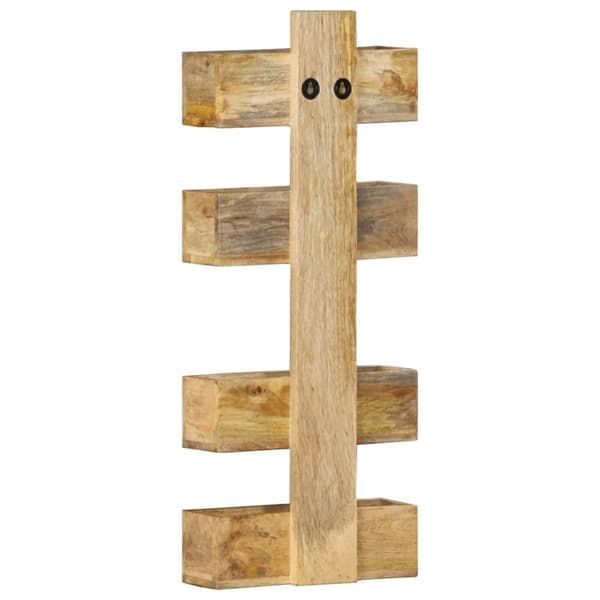 væghængt magasinholder 30x11x72 cm massivt mangotræ