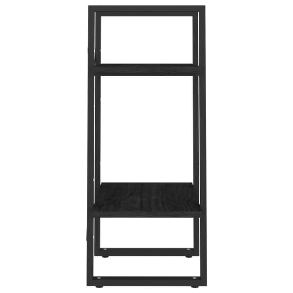 bogreol 40x30x70 cm 2 hylder massivt fyrretræ sort