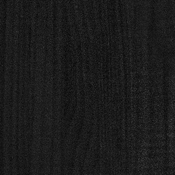 bogreol med 3 hylder 40x30x105 cm massivt fyrretræ sort