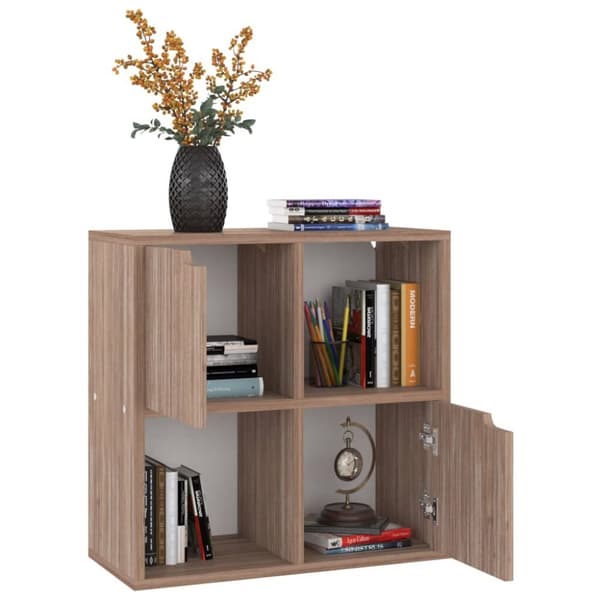 bogreol 60x27,5x59,5 cm konstrueret træ grå sonoma-eg