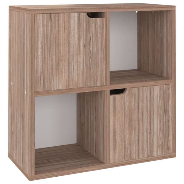 bogreol 60x27,5x59,5 cm konstrueret træ grå sonoma-eg