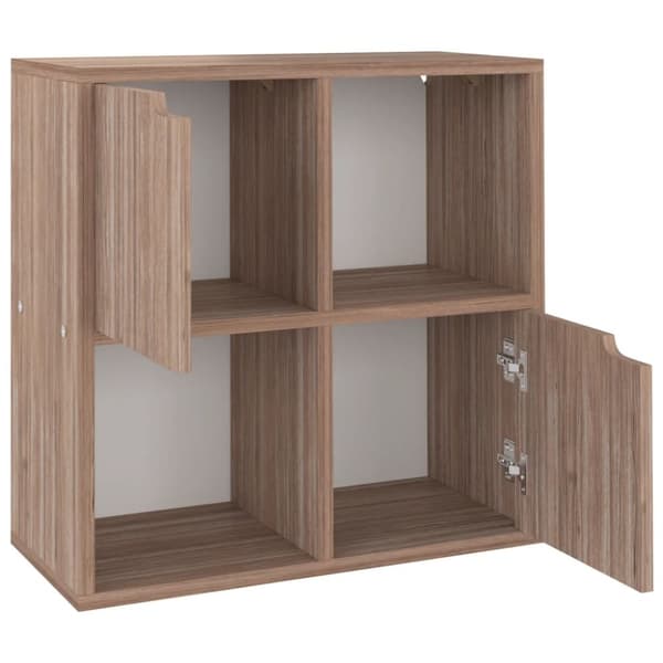 bogreol 60x27,5x59,5 cm konstrueret træ grå sonoma-eg