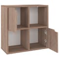Miniatyrbillede 2 af 10: bogreol 60x27,5x59,5 cm konstrueret træ grå sonoma-eg