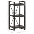 Miniatyrbillede 5 af 10: bogreol m. 3 hylder 40x30x80 cm massivt mangotræ sort