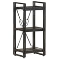Miniatyrbillede 9 af 10: bogreol m. 3 hylder 40x30x80 cm massivt mangotræ sort