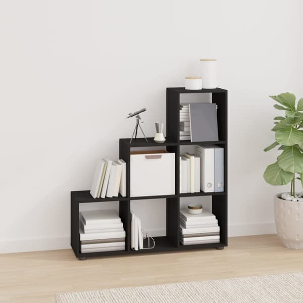 trappereol 107 cm konstrueret træ sort