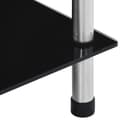 Miniatyrbillede 5 af 7: reol 5 hylder 40x40x130 cm hærdet glas sort