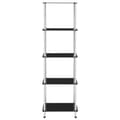 Miniatyrbillede 2 af 7: reol 5 hylder 40x40x130 cm hærdet glas sort