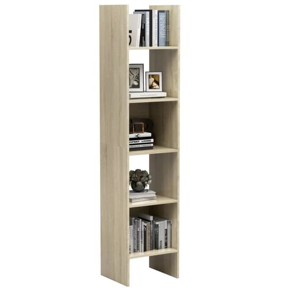 bogreol 40x35x180 cm konstrueret træ sonoma-eg