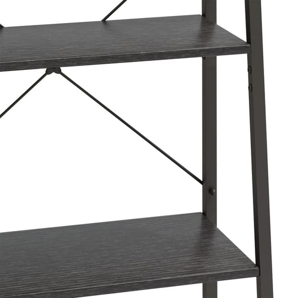 stigereol med 5 hylder 56x35x174 cm sort