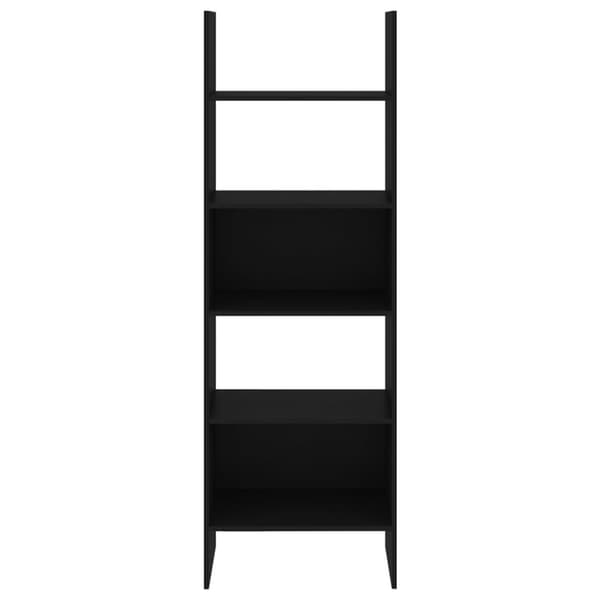 Kirjahylly musta 60x35x180 cm tekninen puu