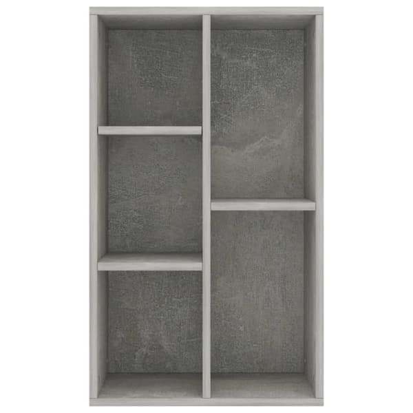 Bokhylla/skänk betonggrå 50x25x80 cm konstruerat trä