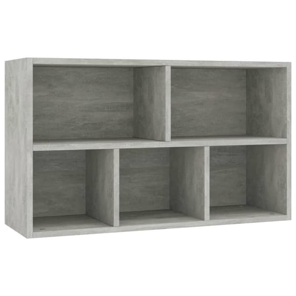 Bokhylla/skänk betonggrå 50x25x80 cm konstruerat trä