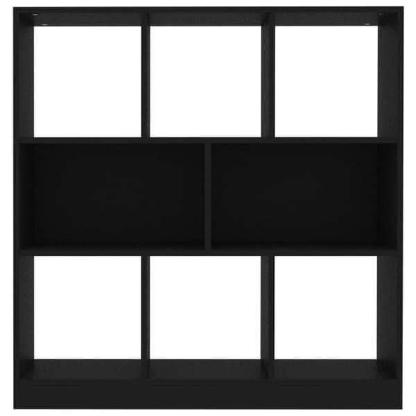 bogreol 97,5x29,5x100 cm konstrueret træ sort