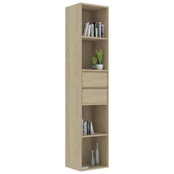 bogreol 36x30x171 cm konstrueret træ sonoma-eg